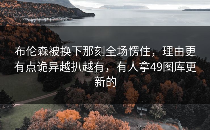 布伦森被换下那刻全场愣住，理由更有点诡异越扒越有，有人拿49图库更新的